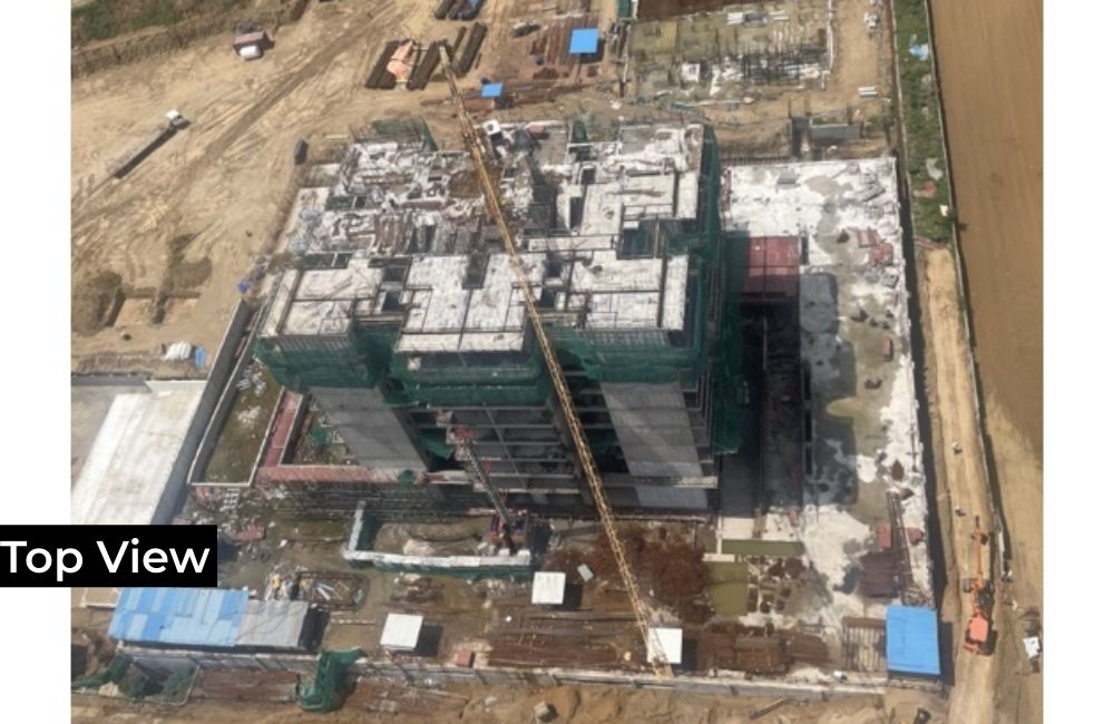 Architectural rendering or scale model of the completed Krisumi residential project.