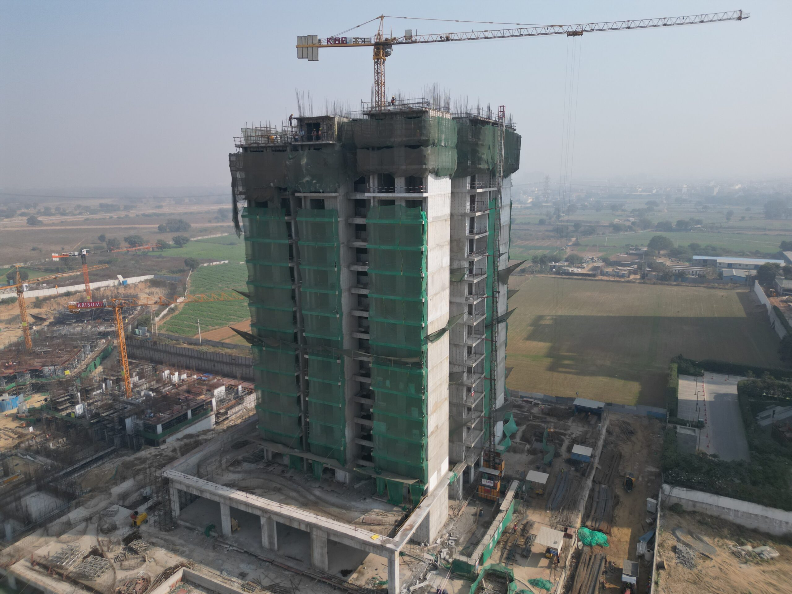 Aerial drone photo of Phase 2 construction site.