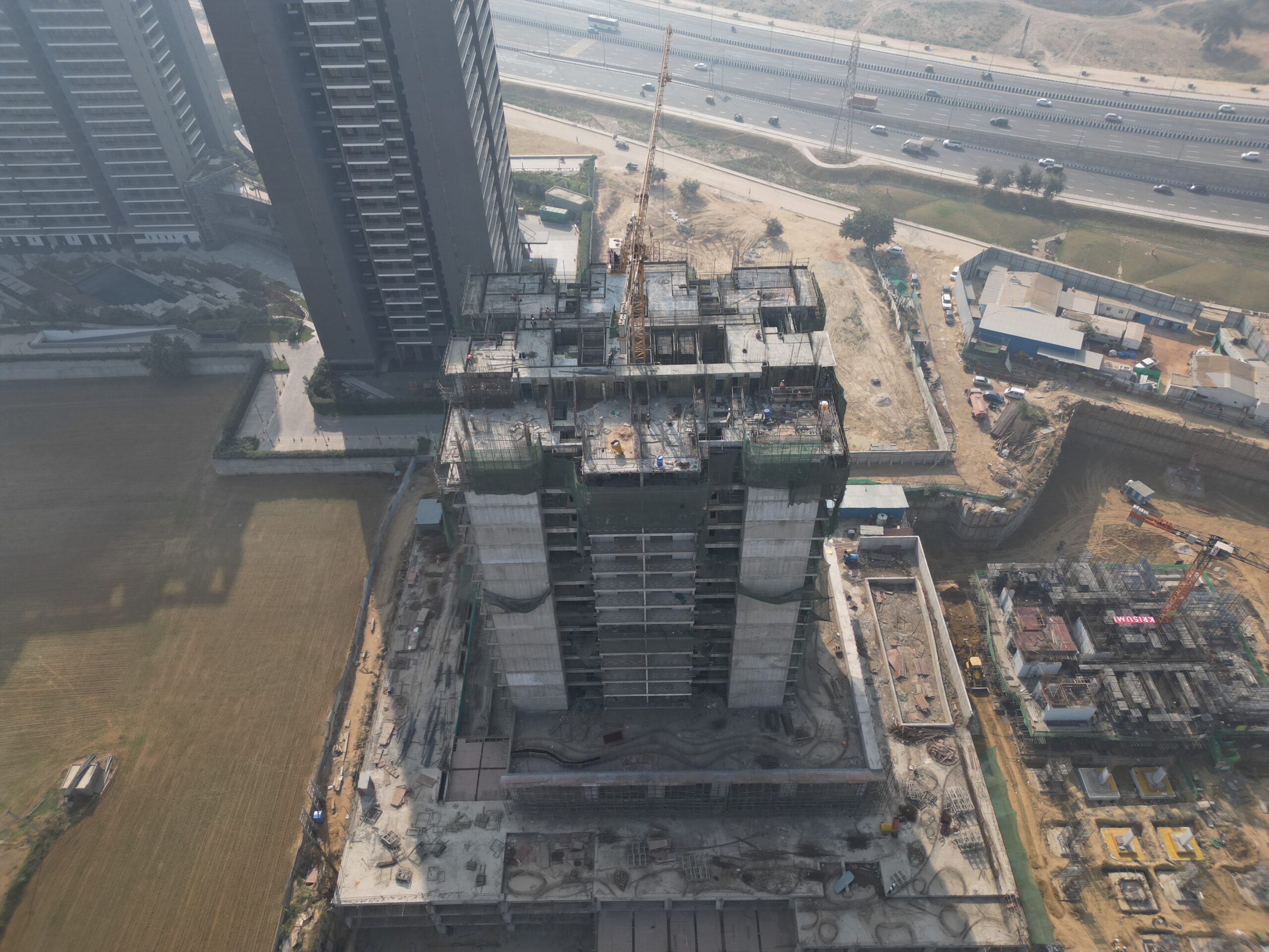 construction site for a high-rise building