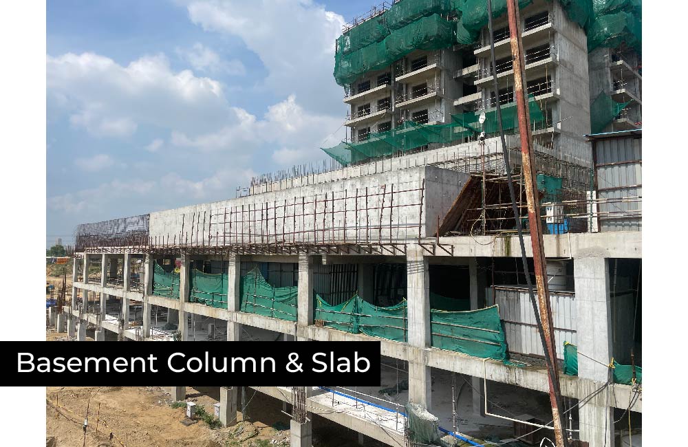 Showing landscaping and hardscaping work in common areas.