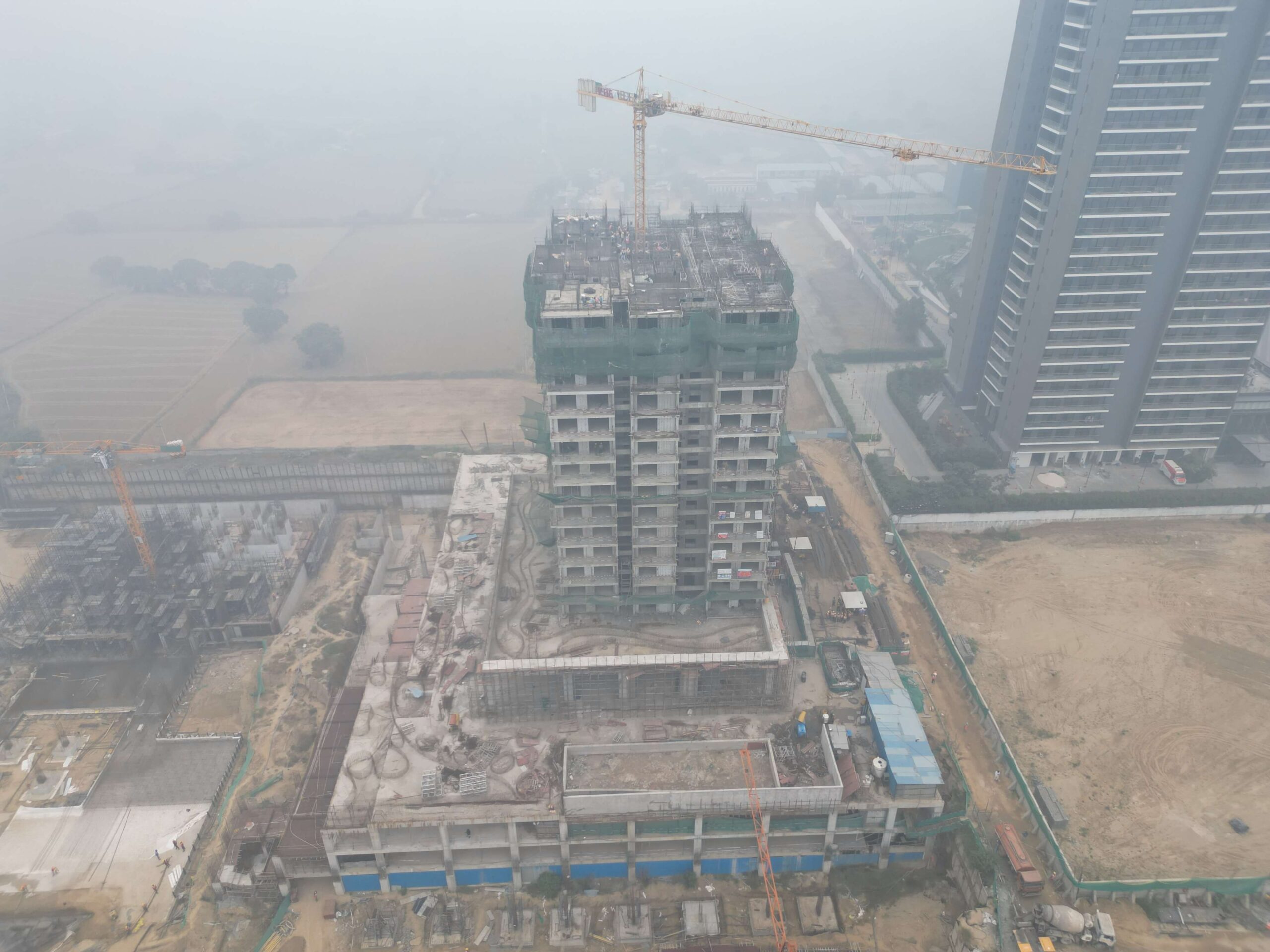 Showing the near-complete Phase 2 tower.